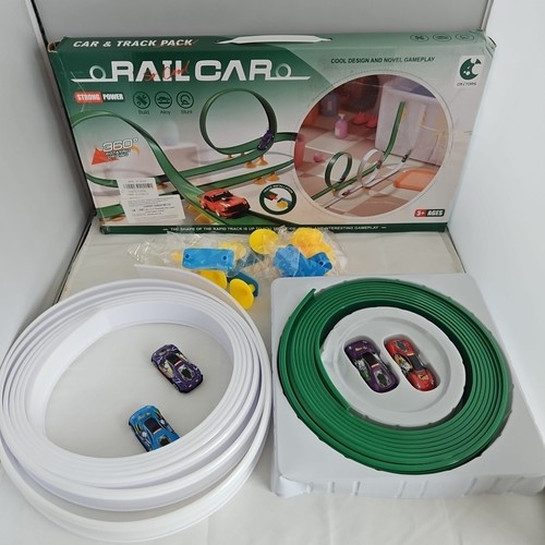Flexitrack two tracks toy car - flexitrack,