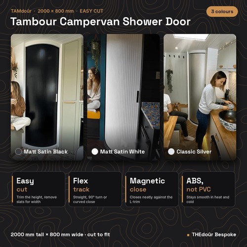 Tambour campervan shower door - tambour,